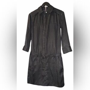 Etienne Marcel Dress Womens  Black Long Sleeve Casual Ladies Lyocell Size XS